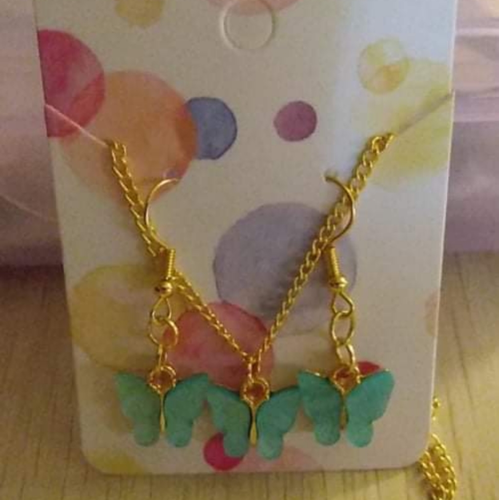 Butterfly jewelry set